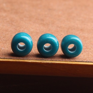 2.5mm大孔道优化绿松石腰珠隔片隔珠绳束粗绳文玩编织项链隔珠