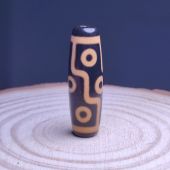 真品玛瑙牙黄天珠九眼吊坠项链锁骨链38毫米