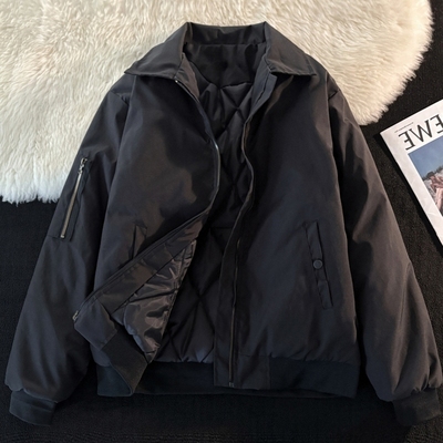 加厚夹棉飞行员夹克棉服男