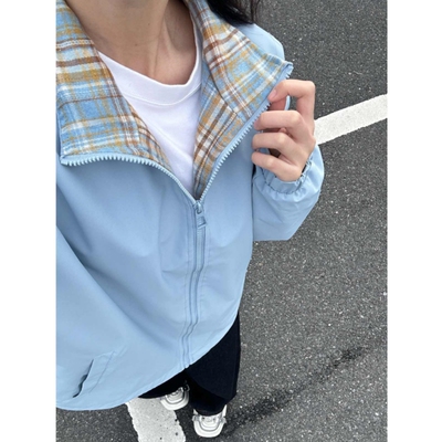 fitcheck格子情侣夹克男款秋季