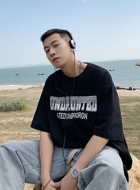 简约短袖夏季潮流宽松衣服ins