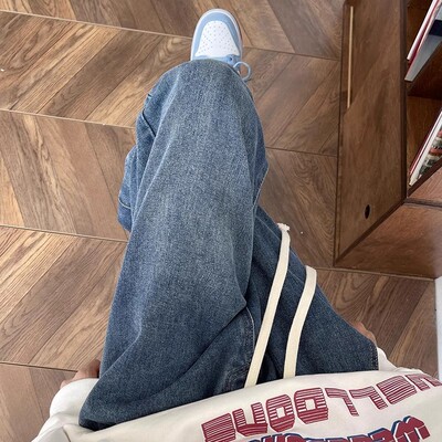 美式复古休闲牛仔裤男款