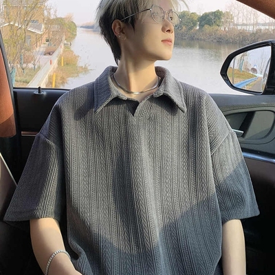 麦穗纹短袖t恤男款2025夏季