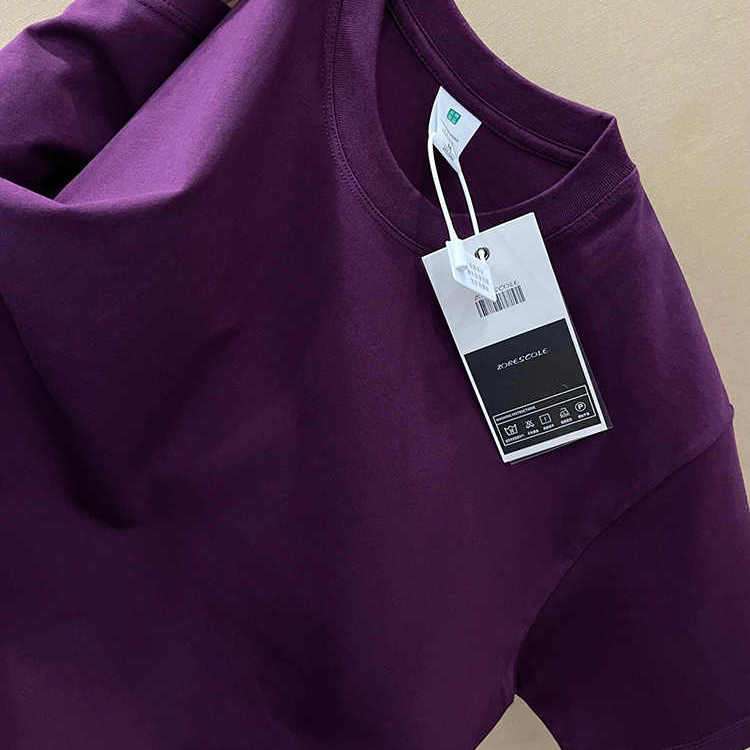 220g重磅葡萄紫色正肩t恤