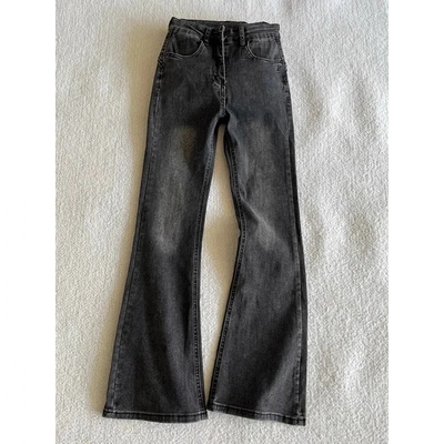 cleanfit水洗磨白黑色牛仔裤