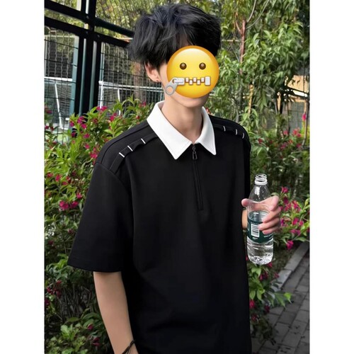 美式正肩短袖POLO衫男款