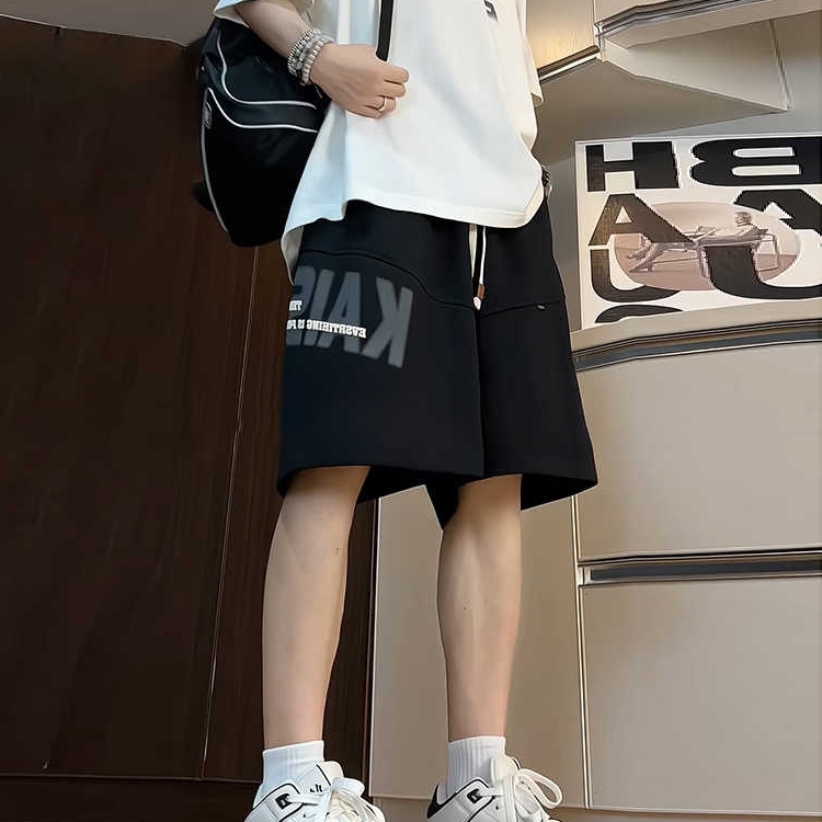美式分短裤男潮牌高级感