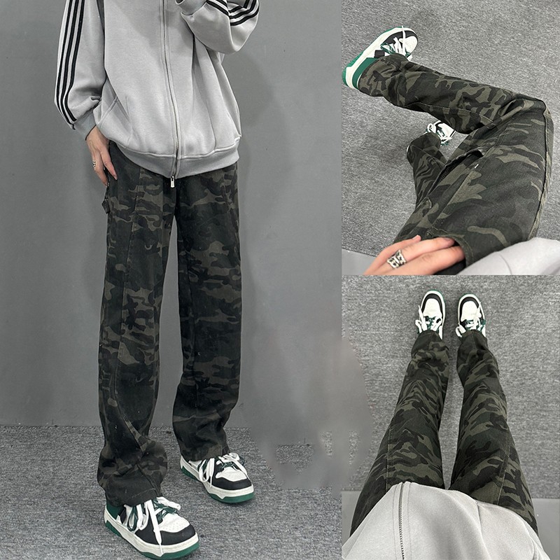 美式工装迷彩裤子男女款