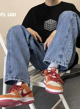 vintage牛仔裤男秋季薄款