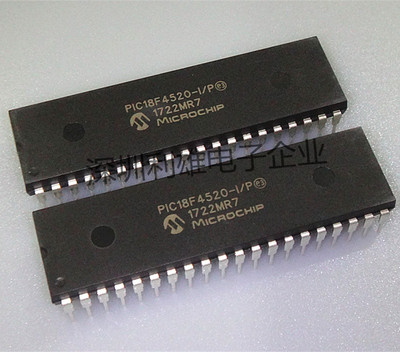 现货 PIC18F4520-I/P PIC18F4520 直插 DIP-40 单片机 全新原装