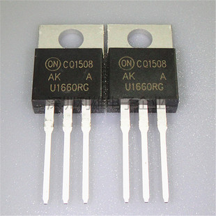 现货 MUR1660CTRG U1660RG TO-220 16A/600V 整流管 全新原装