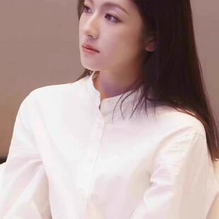 日本offcat李兰迪同款白色衬衫女长袖宽松休闲百搭衬衣上衣外套