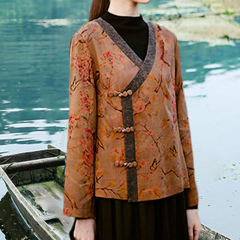 女装中式旗袍上衣服装纸样