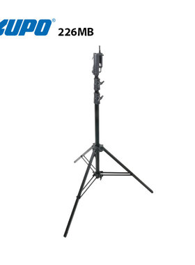 KUPO 铁质中型3节脚架专业摄影视灯光镝灯聚光灯黑色可调水平226M