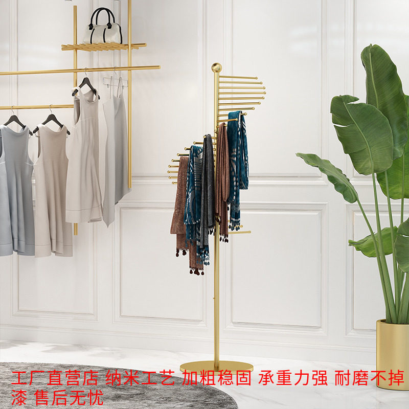 围巾架子挂丝巾展示架落地服装店披肩围脖陈列货架多层架圆形
