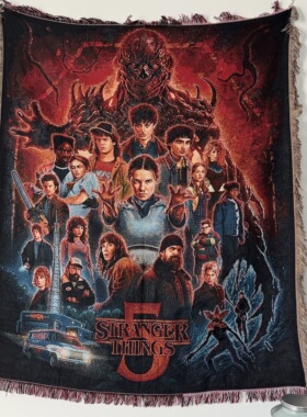 美剧科幻系列 怪奇物语霍金斯小镇周边 stranger things 挂毯地毯