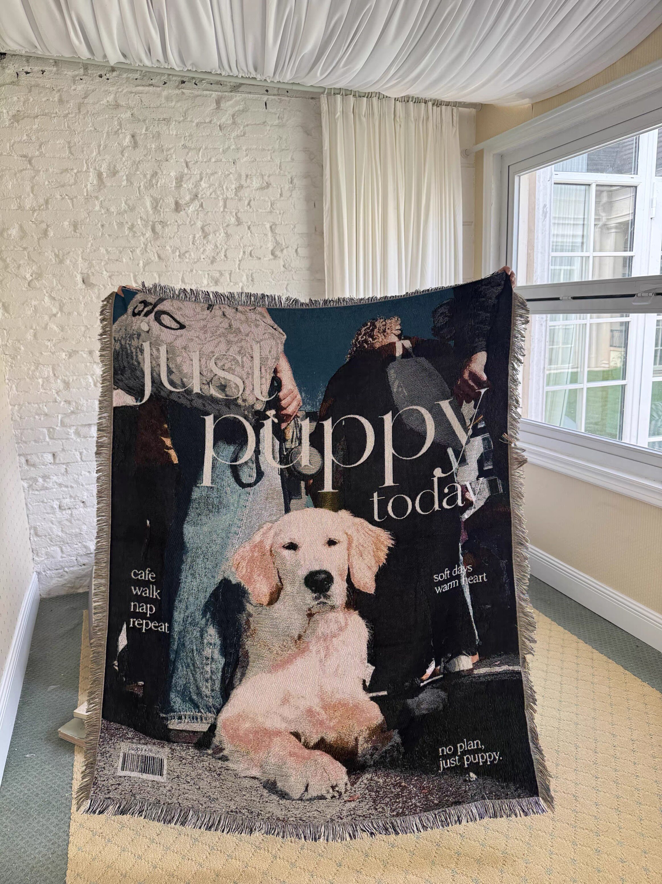 Just puppy today 韩国风格杂志风格艺术摄影挂毯毛毯
