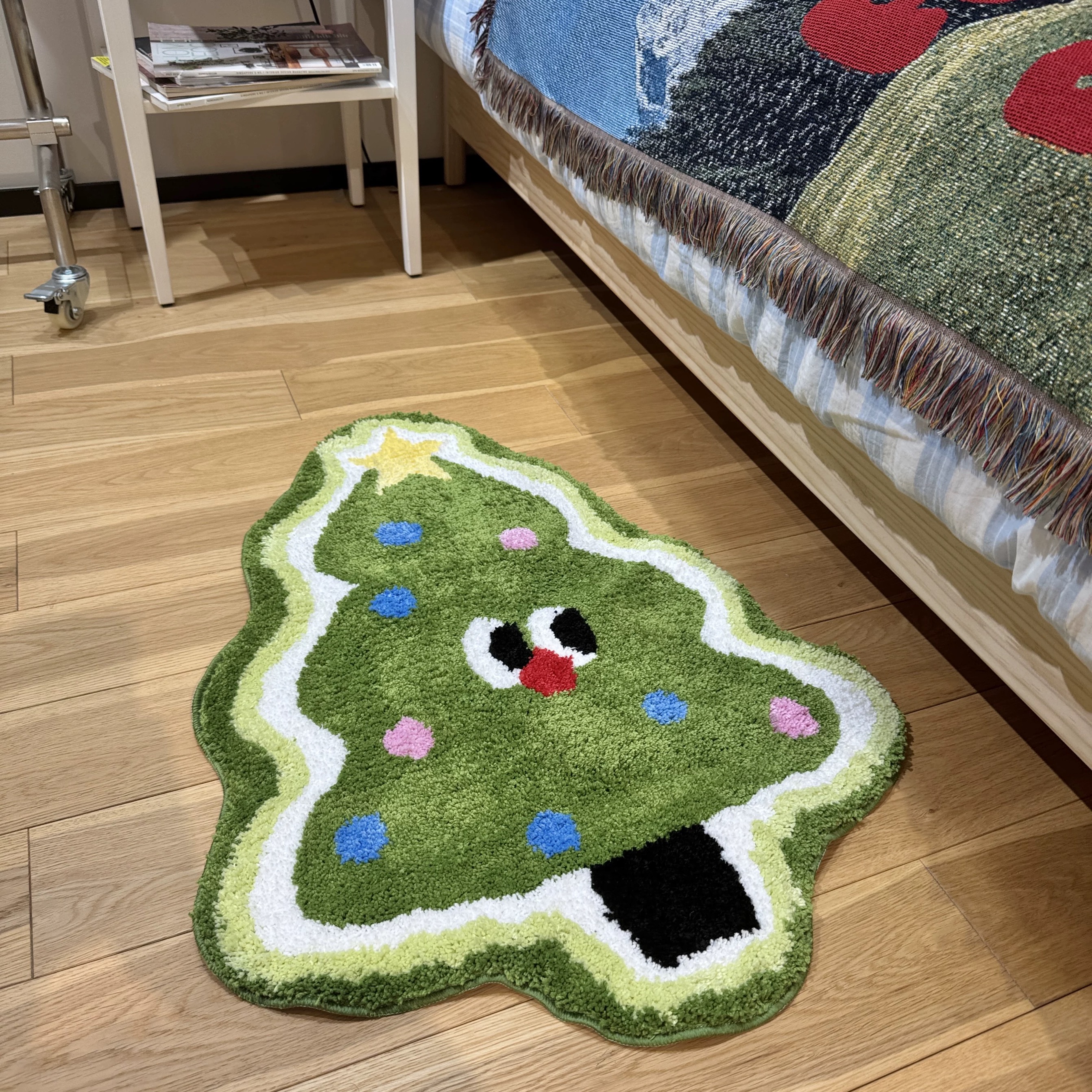 原创设计圣诞树 圣诞节家居浴室垫卧室簇绒客厅机织地毯