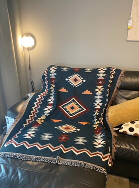 户外野餐毯美式毯几何印第安土耳其休闲沙发毯装饰线毯 阿富汗