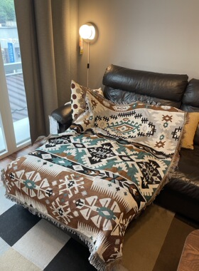 悉尼  民族风条纹 纳瓦霍 休闲毯美式复古vintage 墨西哥图腾