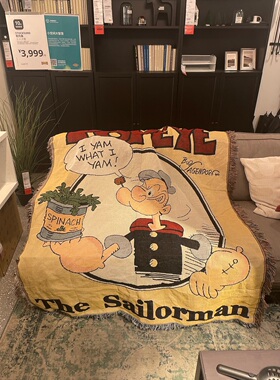 The Sailorman Popeye 大力水手吃菠菜 装饰毯卡通 潮流毛毯 地毯