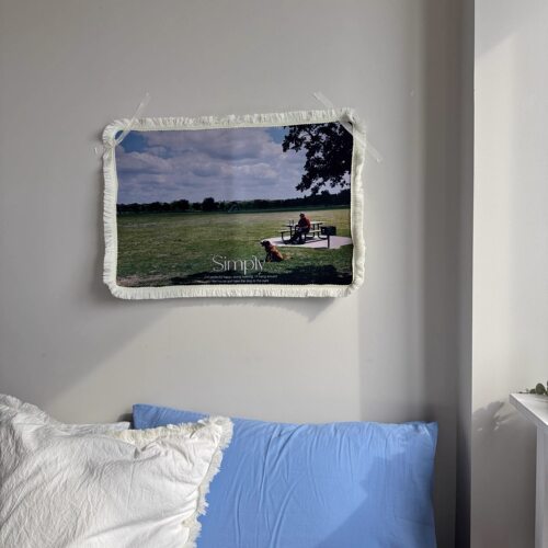 韩式治愈系风格自然公园摄影风格风景mood挂毯装饰桌垫