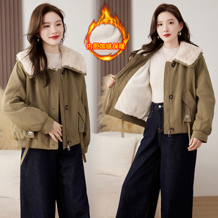 今年流行爆款棉服女2025秋冬季新款小个子加厚保暖棉衣外套派克服