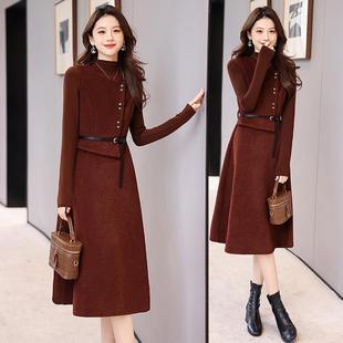 毛呢连衣裙马甲内搭两件套女2025新款春秋冬高级感气质穿搭套装裙