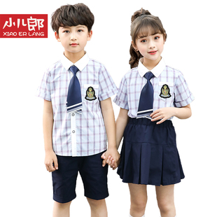 短裤 套装 幼儿园园服夏装 小学生校服班服儿童夏季 短袖 2021新款 衬衫