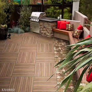 仿实木地板木纹砖外墙墙砖别墅阳台地砖防滑户外室外庭院墙面瓷砖