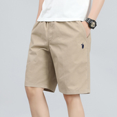 奥莱品牌折扣 纯棉宽松五分裤 保罗男士 夏季 裤 短裤 宽松大码 子男