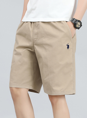 【奥莱品牌折扣】保罗男士短裤夏季宽松大码裤纯棉宽松五分裤子男