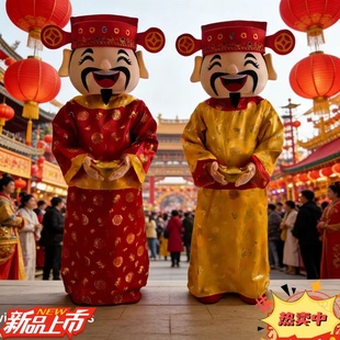 财神爷卡通人偶服装福禄寿吉祥物公司年会活动庆典玩偶表演道具
