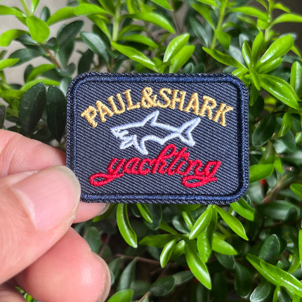 PAUL&SHARK鲨鱼刺绣布贴个性潮牌布章可缝纫可熨烫魔术贴帽子个性