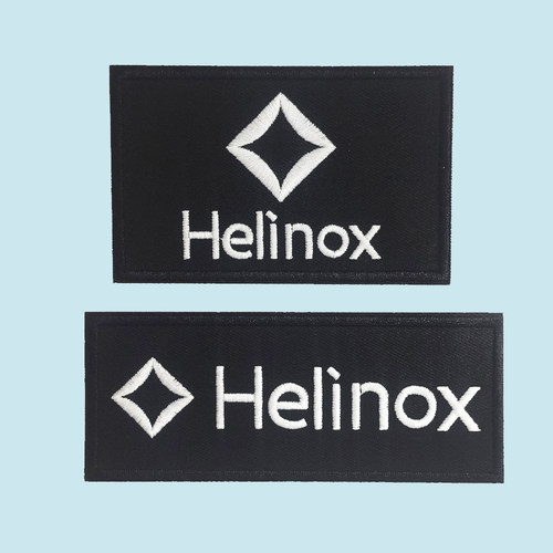 Helinox黑色魔术贴布贴刺绣LOGO