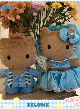 日本SELUMB夏威夷限定kahala婚纱kitty黑皮丹尼尔情人节玩偶公仔