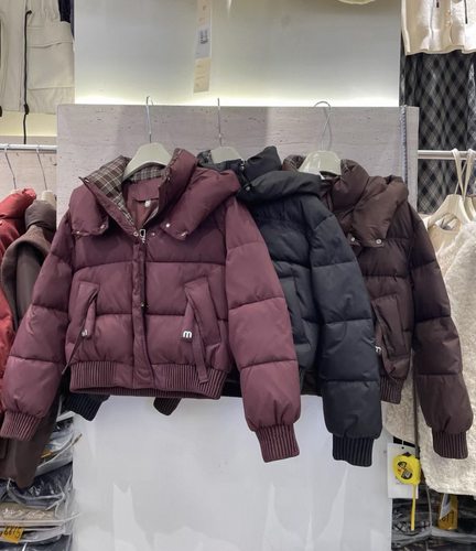 芊羽卓玥5807冬季短款羽绒棉服显瘦格子拼接百搭棉衣小个子女外套