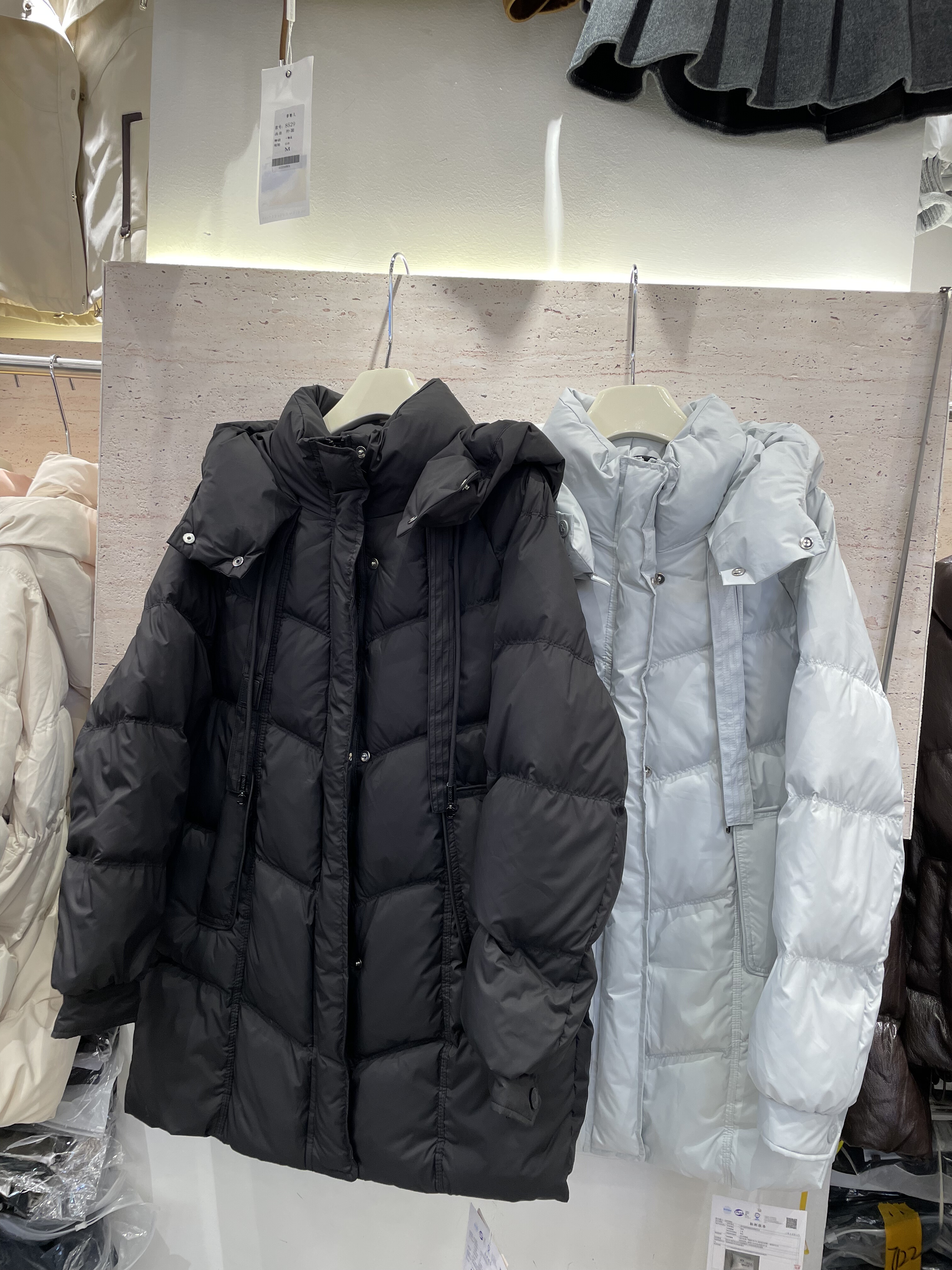 尚品荟D09冬季新时尚韩版宽松连帽中长款羽绒服女保暖宽松外套潮