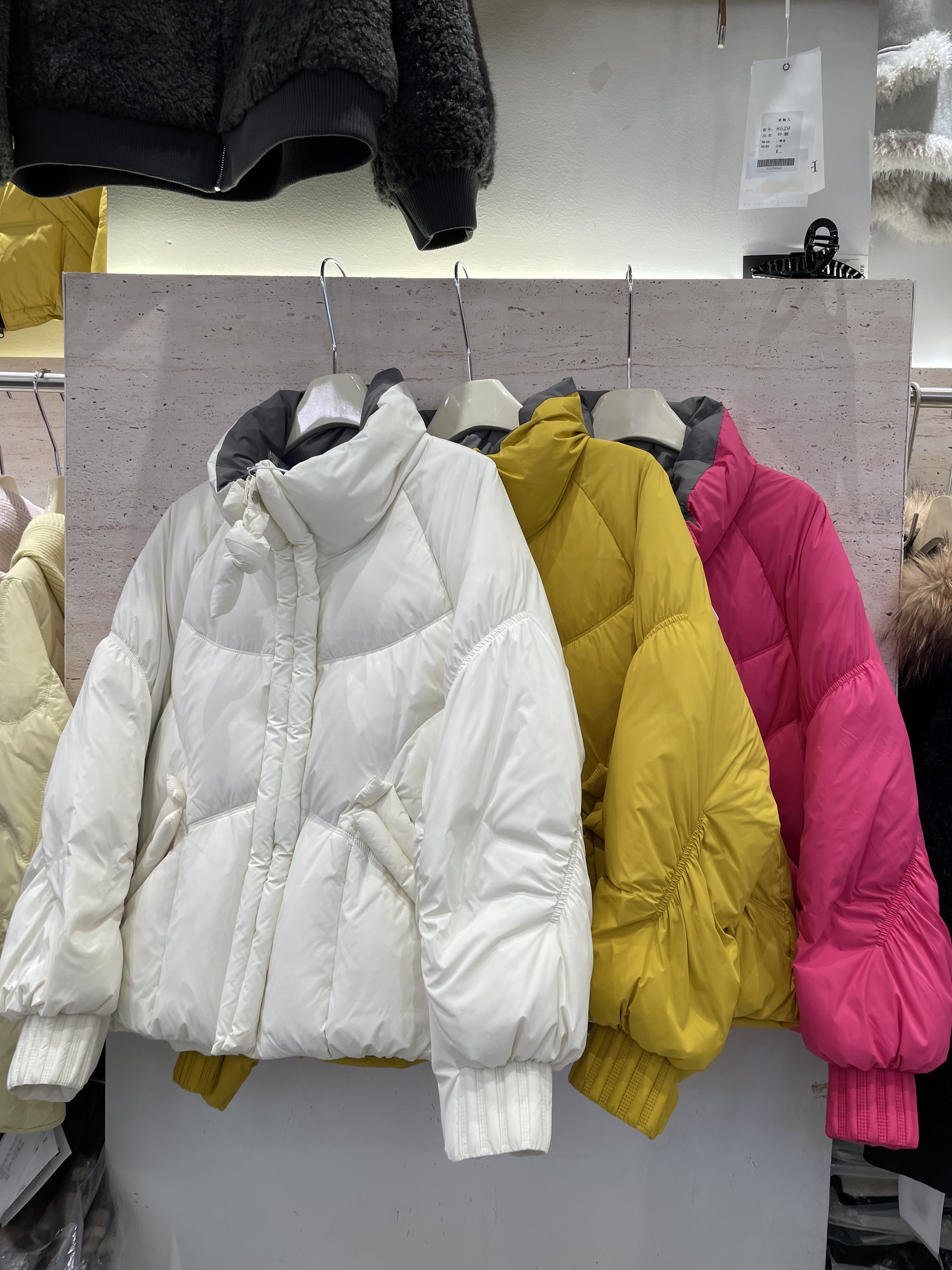 芙而偲59105冬季新款韩版宽松休闲百搭立领女短款羽绒服外套上衣