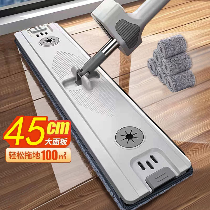 网红拖把家用瓷砖地懒人吸水挤水