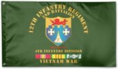 Ribbons 12th Vietnam 外贸货源2nd SVC Inf Veteran Flag