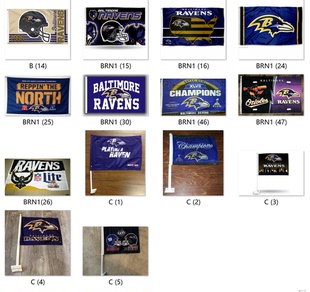 Ravens 外贸货源巴尔 Baltimore EBAY 摩乌鸦NFL Flag亚马逊WISH