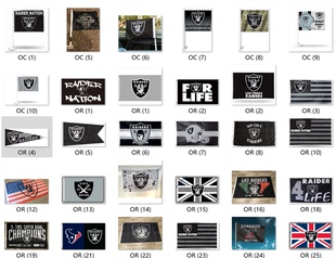 外贸货源奥克兰突袭者NFL Oakland Raiders Flag亚马逊WISH EBAY