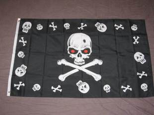 外贸边境的海盗旗SKULL BORDER PIRATE FLAG亚马逊WISH EBAY热卖
