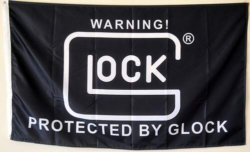 2But Black Glock Flag banner Firearms Warning亚马逊WISH EBAY
