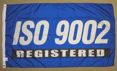 外贸货源旗帜ISO 9002 Registered Blue FLAG亚马逊 WISH EBAY