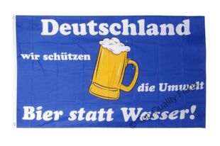 外贸货源而水啤酒标志Beer statt Wasser FLAG亚马逊WISH EBAY热