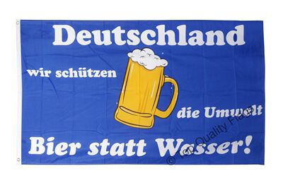 外贸货源而水啤酒标志Beer statt Wasser FLAG亚马逊WISH EBAY热