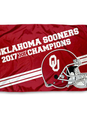 Oklahoma Sooners 2017 Big 12 Champions Flag亚马逊WISH EBAY热