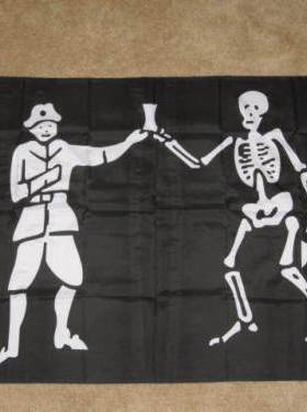 黑色巴特海盗欢乐BLACK BART PIRATE JOLLY Flag亚马逊WISH EBAY